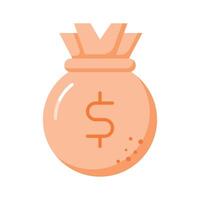 uma bem projetado ícone do dinheiro bolsa, ícone do dólar saco dentro editável estilo vetor