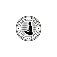 ioga logotipo, adequado para Essa do você quem aguarde ioga Treinamento vetor
