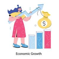na moda econômico crescimento vetor
