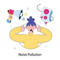 na moda ruído poluição vetor