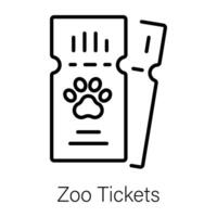 na moda jardim zoológico bilhetes vetor
