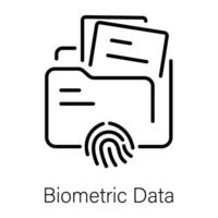 na moda biométrico dados vetor