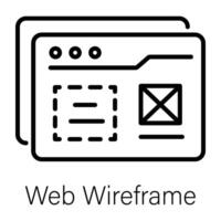 wireframe da web na moda vetor