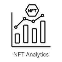 na moda nft analytics vetor