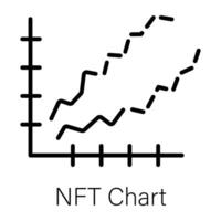 na moda nft gráfico vetor