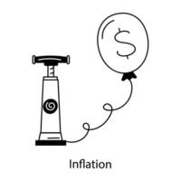 na moda inflação conceitos vetor