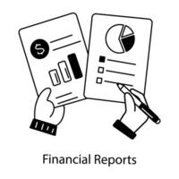 na moda financeiro relatórios vetor