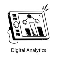 na moda digital analytics vetor