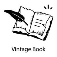 na moda vintage livro vetor