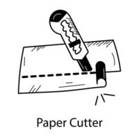 cortador de papel na moda vetor