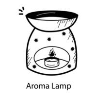 na moda aroma luminária vetor