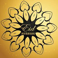 eid Mubarak cartão com mandala Projeto vetor