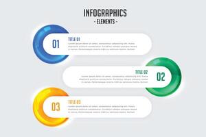 infográfico Projeto com três passos vetor