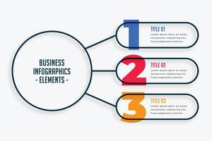 marketing o negócio infográfico com três passos vetor