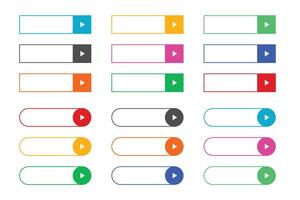 linha estilo colorida rede jogar botão ícone com em branco espaço vetor