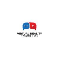 virtual realidade logotipo ícone isolado vetor