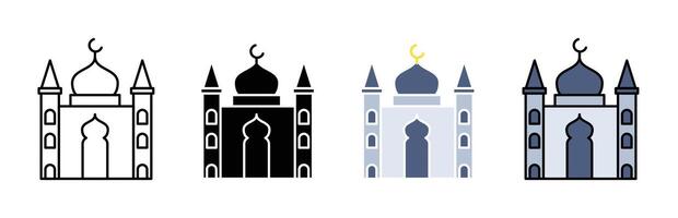 conjunto de ícones de mesquita vetor