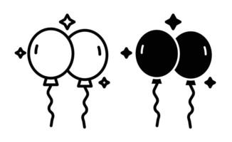 balões ícone conjunto vetor