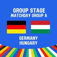 Alemanha vs Hungria. ilustração. vetor