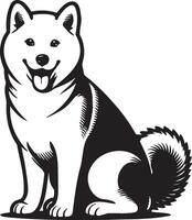 Shiba inu cachorro ilustração. vetor