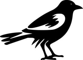 pássaro - Preto e branco isolado ícone - ilustração vetor