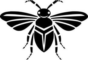 besouro - Preto e branco isolado ícone - ilustração vetor