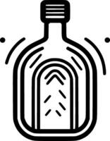garrafa, minimalista e simples silhueta - ilustração vetor