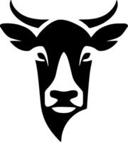 vaca - Preto e branco isolado ícone - ilustração vetor