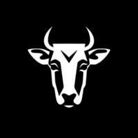 vaca - minimalista e plano logotipo - ilustração vetor
