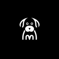 cachorro - minimalista e plano logotipo - ilustração vetor