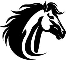 cavalo - minimalista e plano logotipo - ilustração vetor