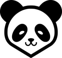 panda, Preto e branco ilustração vetor