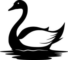 cisne - minimalista e plano logotipo - ilustração vetor