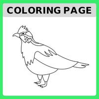 animais coloração página isolado em branco fundo. para crianças coloração livro. vetor