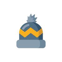 frio chapéu plano ícone - outono estação ícone ilustração Projeto vetor