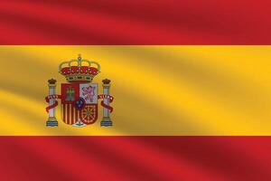 nacional bandeira do Espanha. Espanha bandeira. acenando Espanha bandeira. vetor