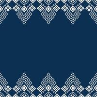 tradicional étnico motivos ikat geométrico tecido padronizar Cruz ponto.ikat bordado étnico oriental pixel marinha azul fundo. abstrato, ilustração. textura, decoração, papel de parede. vetor