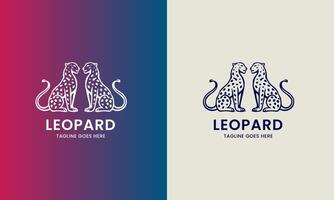 leopardo ícone símbolo puma, jaguar cabeça, gato tigre animal logotipo modelo imagem ilustração vetor