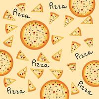 pizza padronizar perfeito para fundos, embalagem, têxteis, Comida e bebida desenhos vetor
