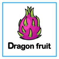 Dragão fruta alfabeto ilustração vetor