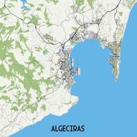 algeciras Espanha mapa poster arte vetor