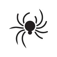 minimalista aranha logotipo em uma branco fundo vetor