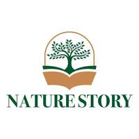 natureza biblioteca plano moderno logotipo vetor