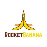 foguete banana logotipo vetor