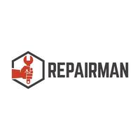 reparador plano minimalista moderno logotipo vetor