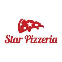 Estrela pizzaria restaurante logotipo vetor