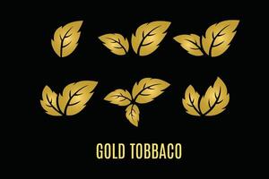 dourado tabaco folha vetor