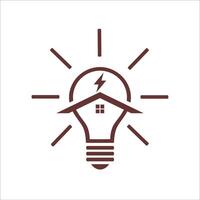 lâmpada casa logotipo modelo ilustração Projeto vetor