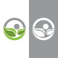 logotipos da ecologia de folhas verdes vetor