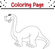 dinossauros coloração página. feliz animal coloração livro para crianças. vetor